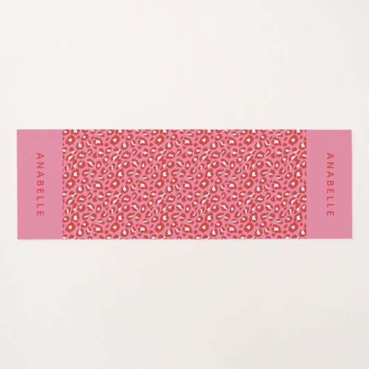 Dierlijke gedrukte moderne kleurrijke luipaard yogamat (Achterkant (horizontaal))