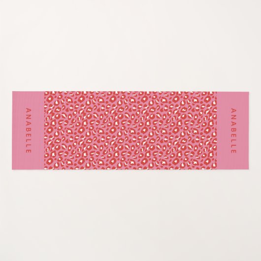 Dierlijke gedrukte moderne kleurrijke luipaard yogamat (Voorkant (horizontaal))