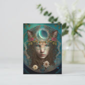 Dierlijke geest Mystical Fantasy Art Briefkaart (Staand voorkant)