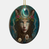 Dierlijke geest Mystical Fantasy Art Keramisch Ornament (Rechts)
