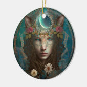 Dierlijke geest Mystical Fantasy Art Keramisch Ornament (Links)