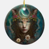 Dierlijke geest Mystical Fantasy Art Keramisch Ornament (Achterkant)