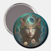 Dierlijke geest Mystical Fantasy Art Magneet (Voorkant / Achterkant)