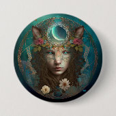 Dierlijke geest Mystical Fantasy Art Ronde Button 7,6 Cm (Voorkant)