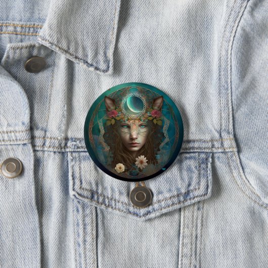 Dierlijke geest Mystical Fantasy Art Ronde Button 7,6 Cm (In situ)