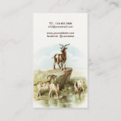 Dierlijke geiten  kunst visitekaartje (Achterkant)