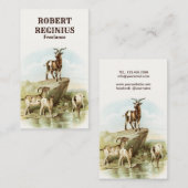 Dierlijke geiten  kunst visitekaartje (Voorkant / Achterkant)