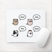Dierlijke geluiden muismat (Met muis)