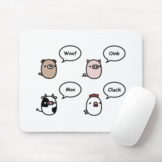 Dierlijke geluiden muismat (Met muis)