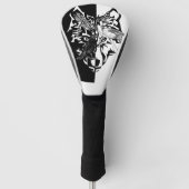 Dierlijke gidsen in zwart-wit golfhoofd Hoesje Golfheadcover (Voorkant)