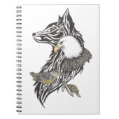 Dierlijke gidsen voor wolf, houthakken, adelaars, notitieboek (Voorkant)