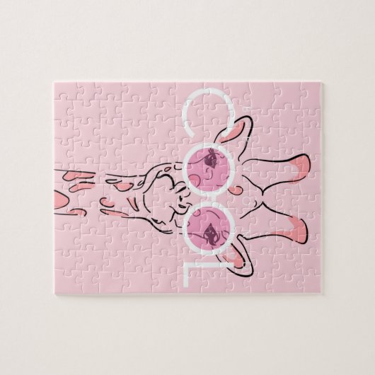 Dierlijke Giraffe Legpuzzel (Horizontaal)