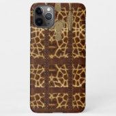  dierlijke Giraffe met leder uit de  iPhone Hoesje (Achterkant)