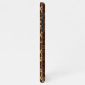 dierlijke Giraffe met leder uit de  iPhone Hoesje (Linkerkant)