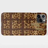 dierlijke Giraffe met leder uit de  iPhone Hoesje (Achterkant horizontaal)