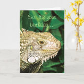 Dierlijke grappige verjaardagshumor kaart (Gele Bloem)