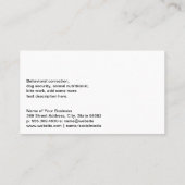 Dierlijke groomeer snijhaar visitekaartje (Achterkant)