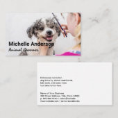 Dierlijke groomeer snijhaar visitekaartje (Voorkant / Achterkant)