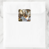 Dierlijke Guinee-varkens die vruchten eten Vierkante Sticker (Tas)