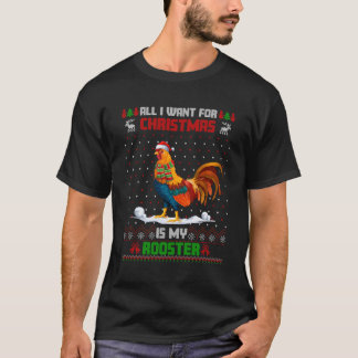 Dierlijke haan Santa Ugly T-shirt