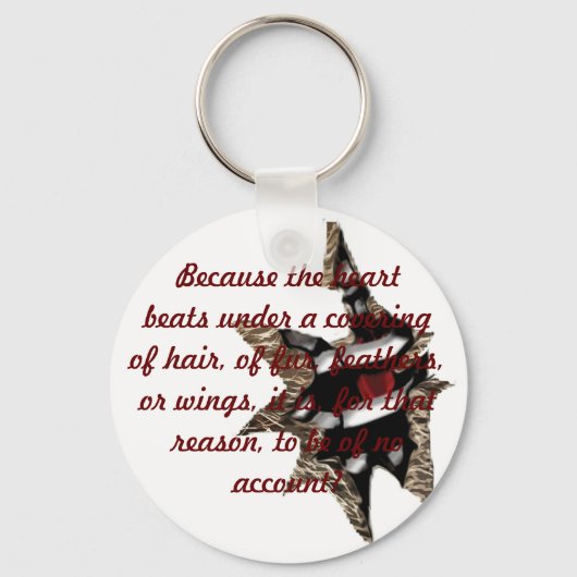 Dierlijke hartslag Ring Sleutelhanger (Voorkant)