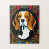 Dierlijke hond Beagle Vibrant Legpuzzel (Verticaal)