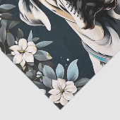 Dierlijke Hond Grote Deen Floral Tissuepapier (Detail)
