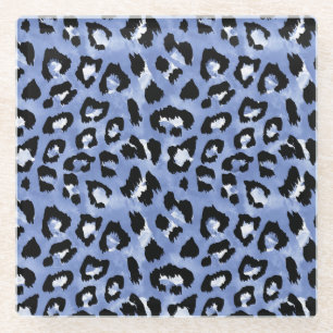 Dierlijke huid Allure: Waterverf Leopard Glazen Onderzetter