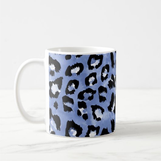 Dierlijke huid Allure: Waterverf Leopard Koffiemok (Links)