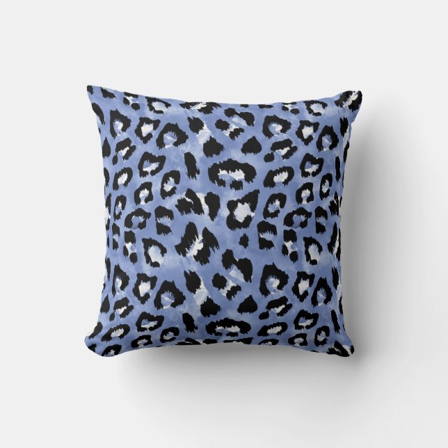 Dierlijke huid Allure: Waterverf Leopard Kussen (Voorkant)