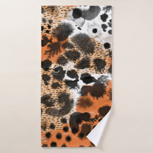 Dierlijke huid: creatief luipaardpatroon. badhanddoek