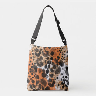 Dierlijke huid: creatief luipaardpatroon. crossbody tas