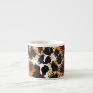 Dierlijke huid: creatief luipaardpatroon. espresso kop