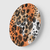 Dierlijke huid: creatief luipaardpatroon. grote klok (Hoek)