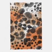 Dierlijke huid: creatief luipaardpatroon. theedoek (Verticaal)