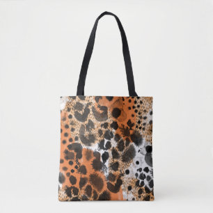Dierlijke huid: creatief luipaardpatroon. tote bag