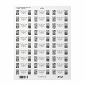 Dierlijke huid in zwart-wit etiket (Full Sheet)