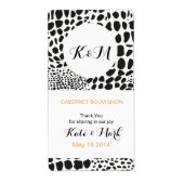 Dierlijke huid in zwart-wit etiket (Voorkant)