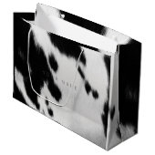 Dierlijke huid Zwart Wit Abstract Koe Glam Large Cadeautasje (Voorkant Gekanteld)