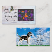 Dierlijke Huisdier Zittende Kat Hond Zakelijke Kan Visitekaartje (Voorkant / Achterkant)