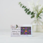 Dierlijke Huisdier Zittende Kat Hond Zakelijke Kan Visitekaartje (Staand voorkant)