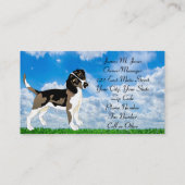 Dierlijke Huisdier Zittende Kat Hond Zakelijke Kan Visitekaartje (Achterkant)