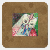 Dierlijke hybride 3 vierkante sticker (Voorkant)