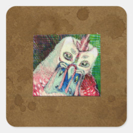 Dierlijke hybride 3 vierkante sticker