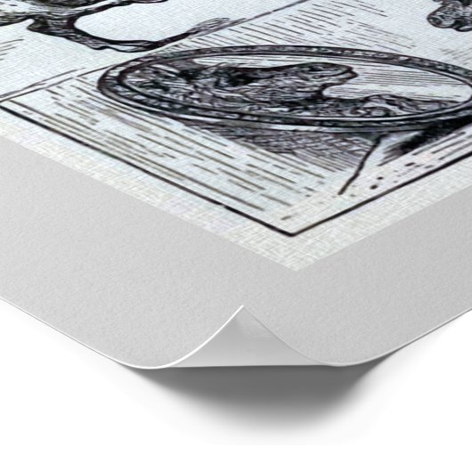 dierlijke illustratie "Fiddle-de-dee" Poster (Hoek)