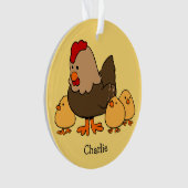 Dierlijke illustraties, aangepaste naam kind versi ornament (voorkant)