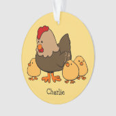 Dierlijke illustraties, aangepaste naam kind versi ornament (voorkant)