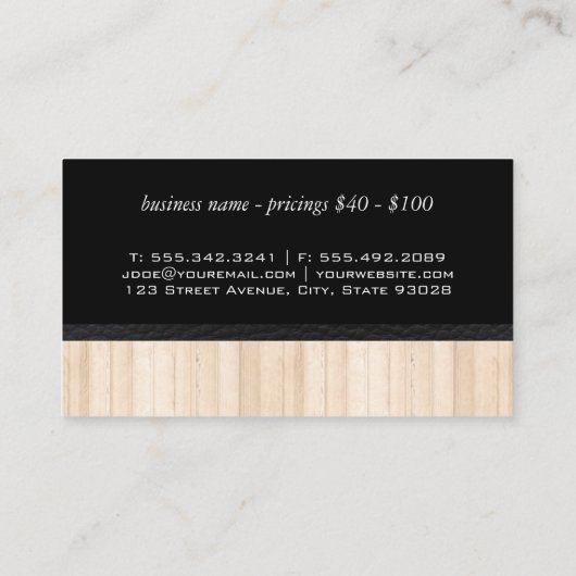 Dierlijke industrie visitekaartje (Achterkant)