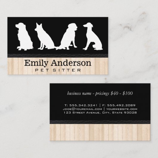 Dierlijke industrie visitekaartje (Voorkant / Achterkant)