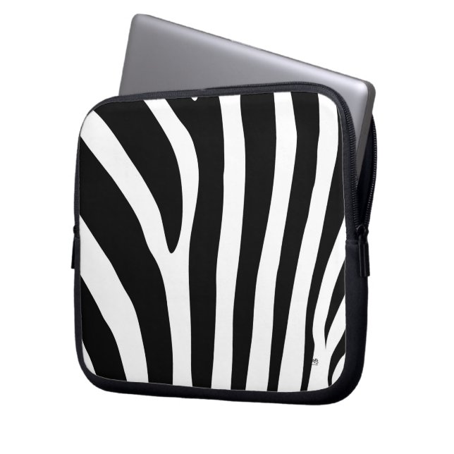 Dierlijke instincten gestript laptop sleeve (Voorkant Links)